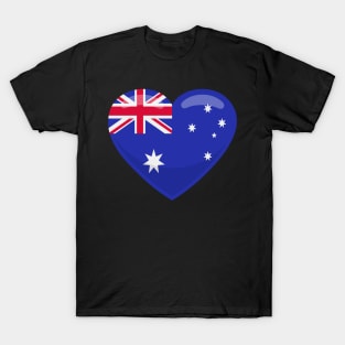 New Zealand Flag Heart T-Shirt